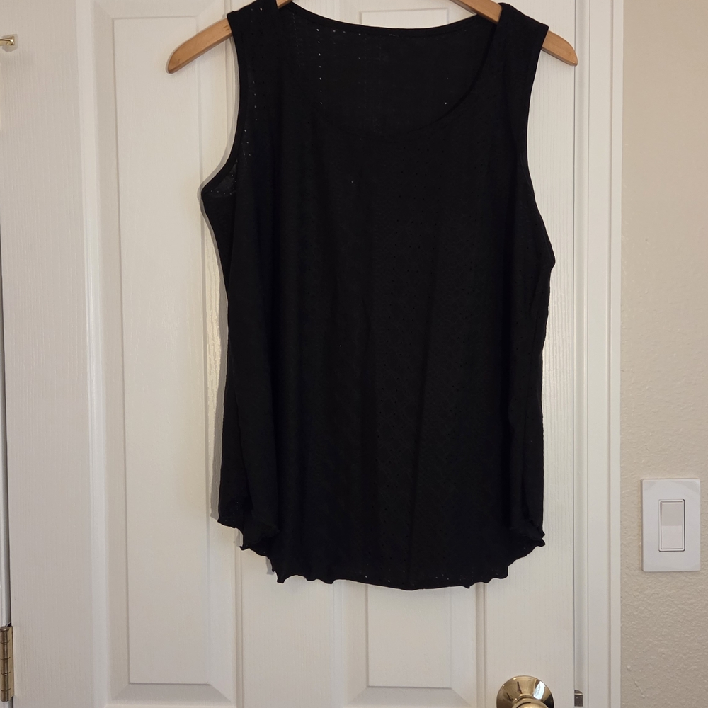 Two Classic Black Sleeveless Tank Tops